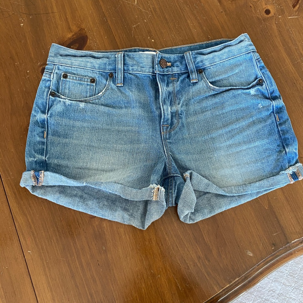 J Crew Cuffed Denim Shorts